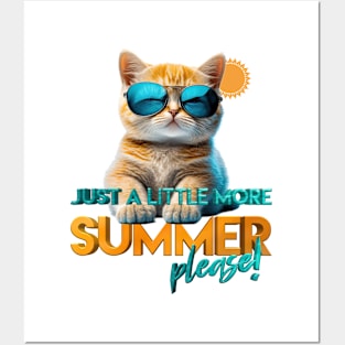 Summer Cat Posters and Art